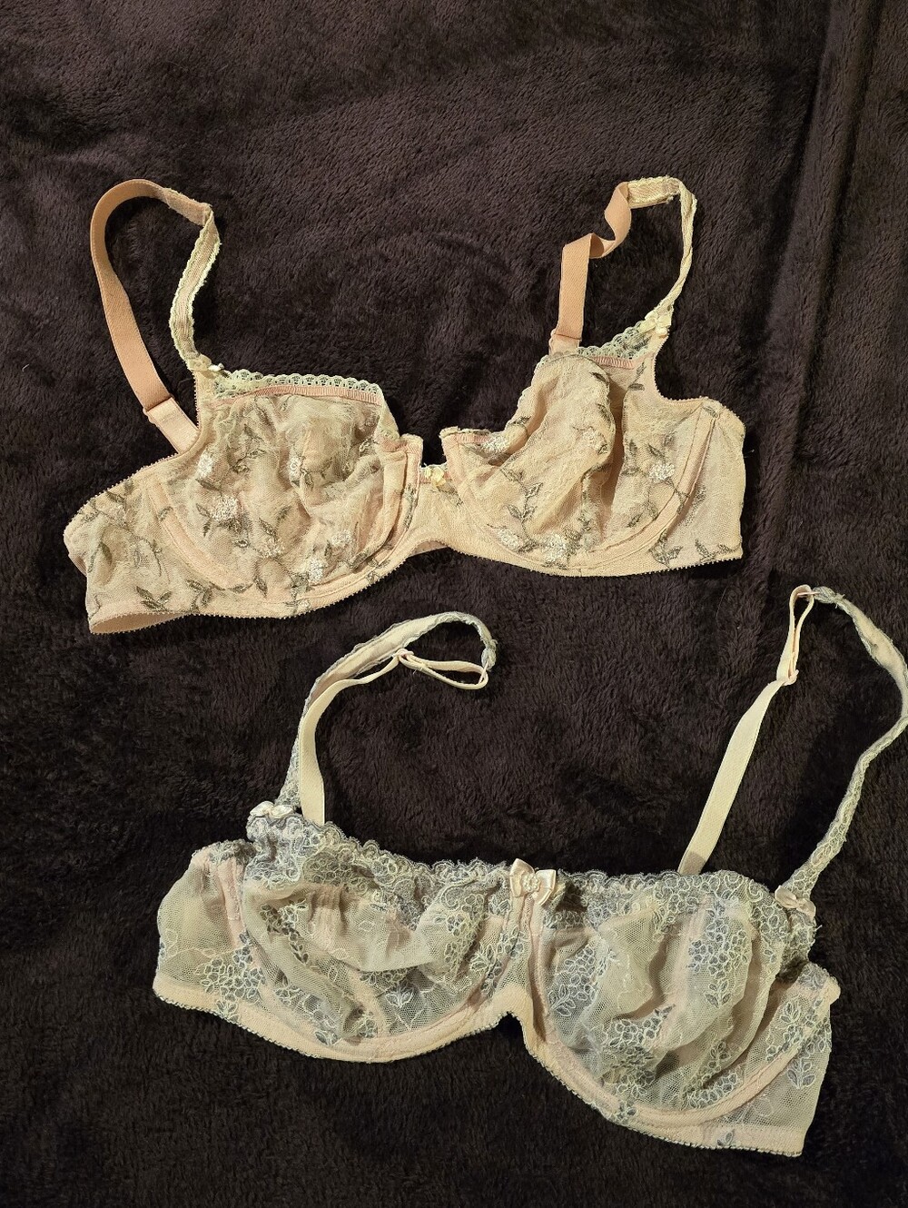 TWO Felina Underwire Unlined Lace Bras